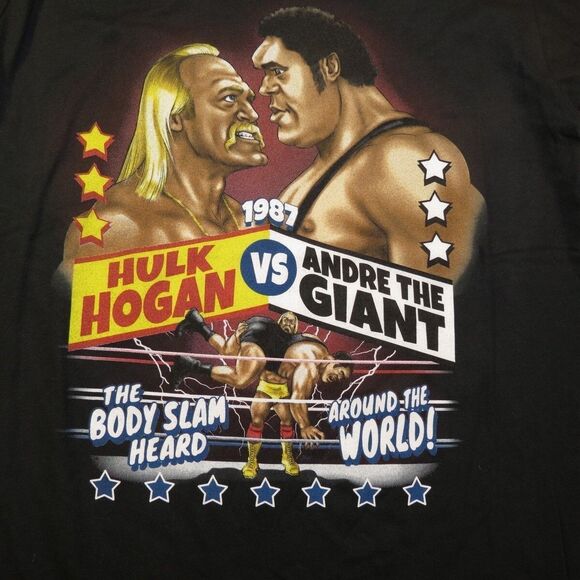 HULK HOGAN vs ANDRE THE GIANT RSVLTS THE ROOSEVELTS x WWE TEE T SHIRT S - NEW - Picture 1 of 4